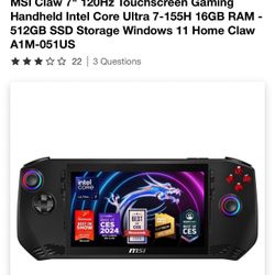 MSI Claw portable Gaming Brand New