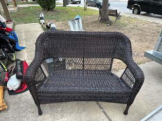 Northlight Wicker Outdoor Loveseat with (no fabric) and Steel Frame