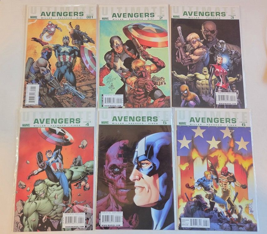 Ultimate Avengers #1-6 Complete Set Marvel Comics 2009