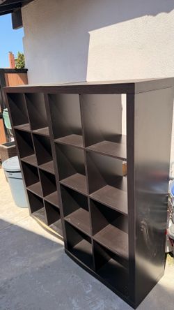 Dark Brown Cube Storage Bookcase Shelf Unit IKEA