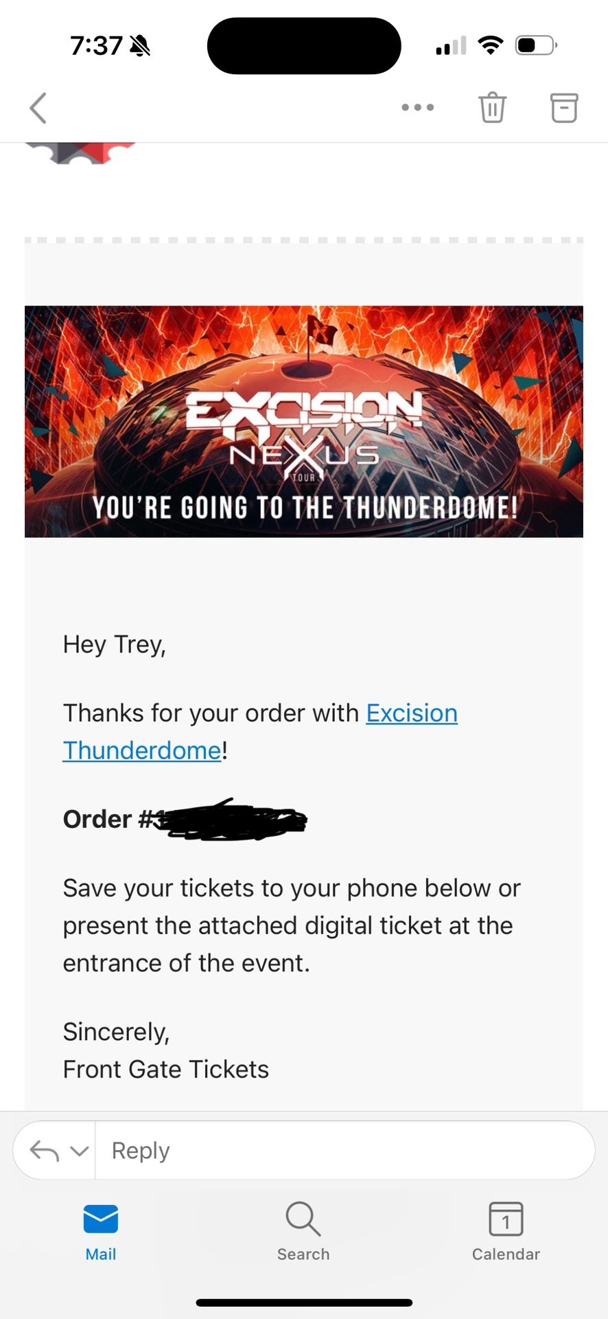 Thunder Dome Day 3 (Sunday) GA ticket