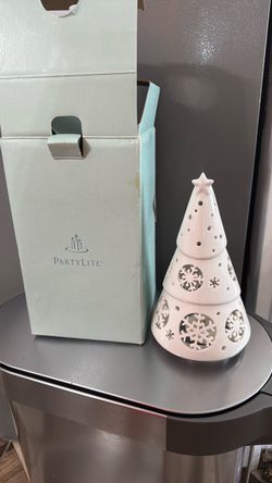 PartyLite Ceramic Christmas Tree Candle Holder