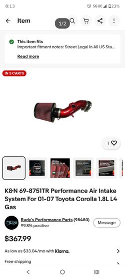 Toyota Corolla Typhoon Cold Air intake