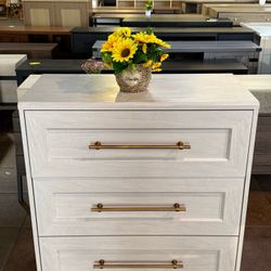 3 Drawer Dresser for Bedroom, Small Dresser & Chest of Drawers, Wood Dresser Organizer, Modern Farmhouse Dresser, Tall Night Stand, End Table, Enhance