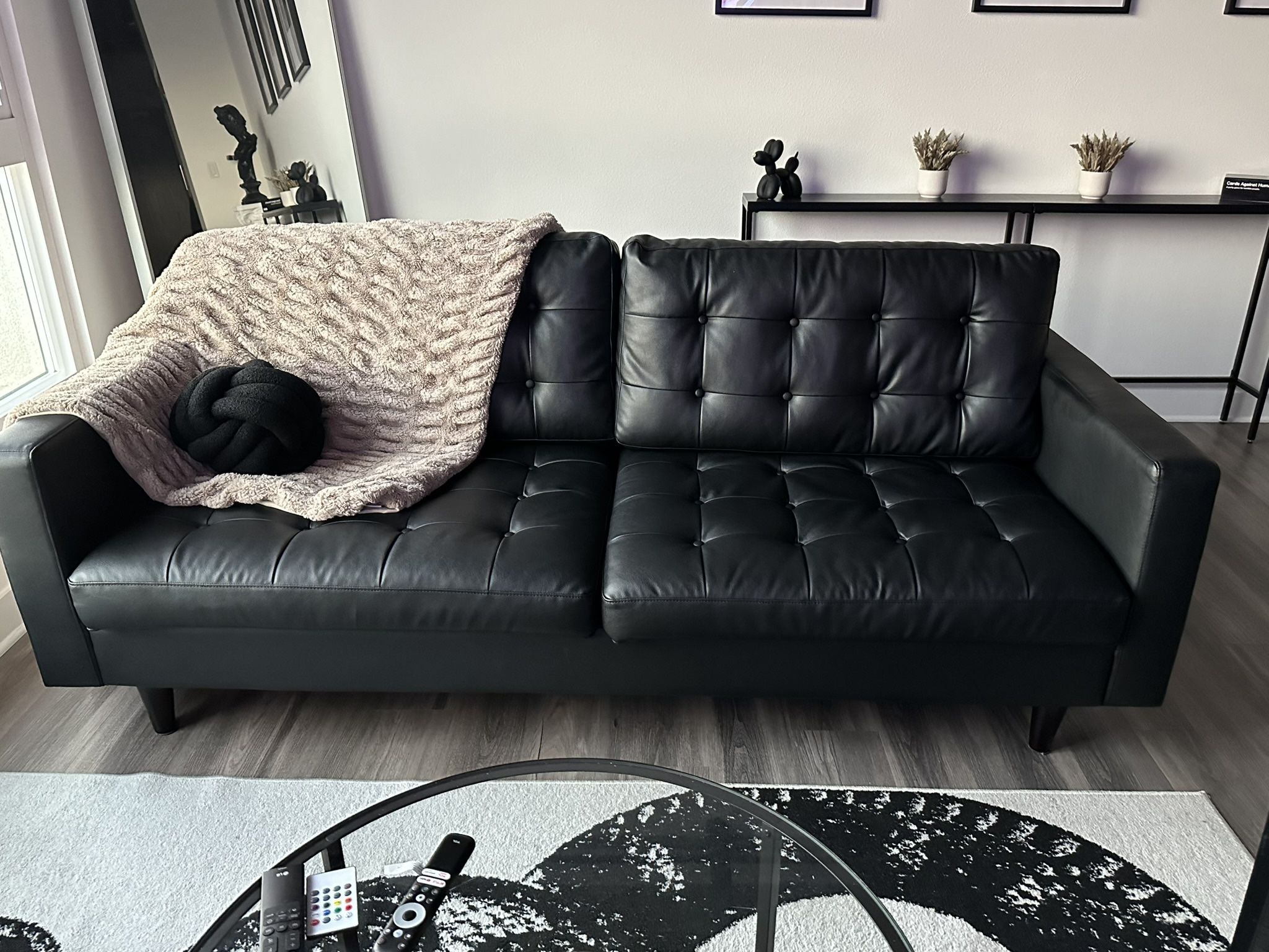 Black Leather Couch