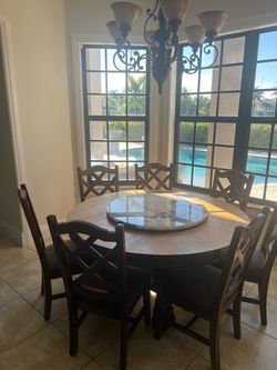 Dining table with 7 chairs
