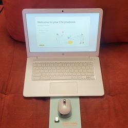 White Hp Chromebook Touchscreen 