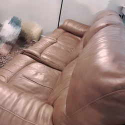 Brown Sofa Couch Recliner 