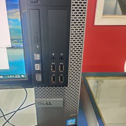 Dell Optiplex 7010 Full System Setup with Monitor Keyboard and Mouse. Intel i5 6th Gen 12gb Ram , 128gb sSd+ 750gb HDD, Windows 10 Microsoft Office P