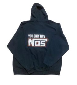 Vintage Nos Energy Drink 'You Only Live NOS' Hoodie