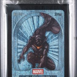 2025 TOPPS MINT MARVEL  BLACK SHIMMER BLACK PANTHER /10 COLOR MATCH PSA 9