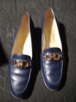 Salvartore Ferragamo Navy Loafers