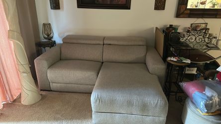 Grey Reclining Sofa