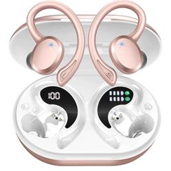 Rulefiss Wireless Earbuds Bluetooth Headphones, Bluetooth 5.3 Earbuds with Immersive HiFi Stereo, 48Hrs Wireless Ear Buds Over Ear, HD Mic, Comfortabl