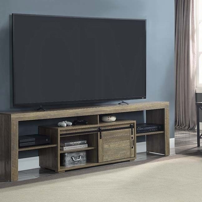 Rustic Oak Finish TV Stand