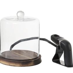 CraftHouse By Fortessa Glass Smoking Cloche with Smoke Infusing Gun