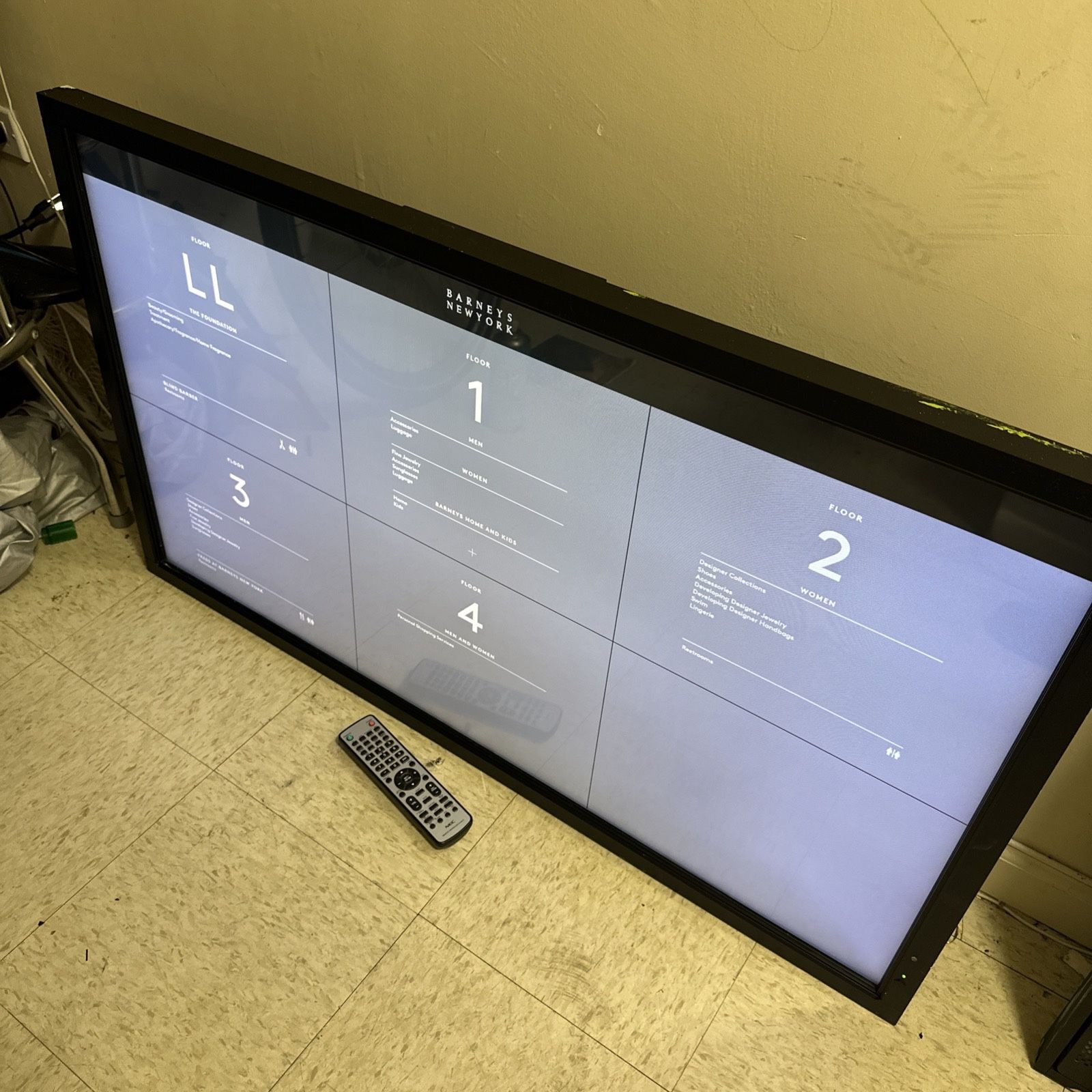 NEC Multisync  Commercial 46” LCD Screen display With Remote 