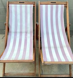 Teak beach chairs