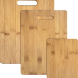 New Totally Bamboo Cutting Boards for Kitchen, Set of 3 – Bamboo Wood Cutting Board Set in Large, Medium & Small Sizes