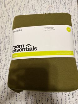 Green t shirt full sheet set bedding