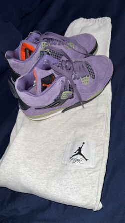 Jordan 4’s, Retro Canyon Purple & Sweatpants