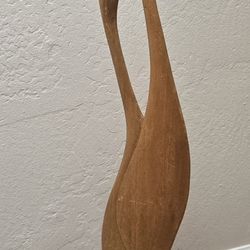 Vintage MCM Wooden Bird Sculpture 40" Mid Century Modern 