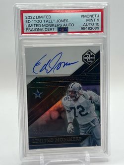 2022 Panini Limited Ed "Too Tall" Jones #MON-ETJ /99 Auto PSA 9/10