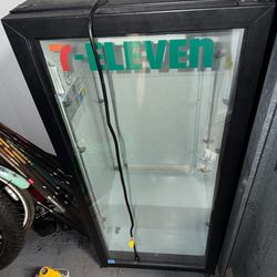 Drink fridge 7-eleven sticker is removable