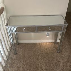 Table Console or Desk - Mirrored Glass