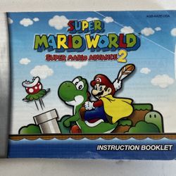 Nintendo Game Boy Advance Super Mario World  Instruction Booklet