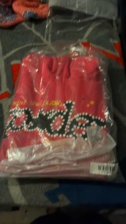 Pink spider hoodie (size large)