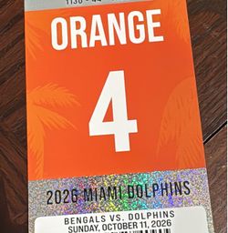 Bengals vs Dolphins NFL Parking Pass October 11 2026