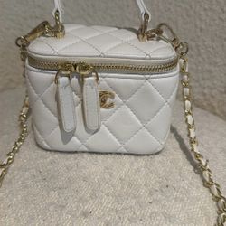Chanel Vanity Bag white