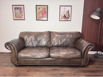 Authentic Italian Leather Sofa - Free Delivery