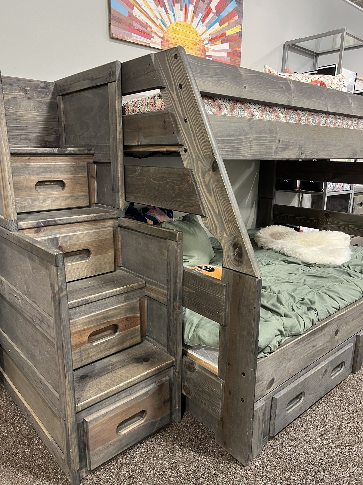 Grey Wood Bunk Bed (full/twin) NFM