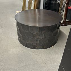 Whitney metal storage coffee table
