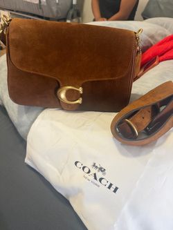 Coach Tabby Shoulder Bag Brown Suede