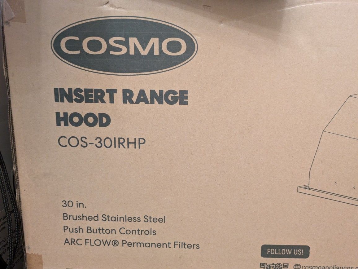 Cosmo Range Hood 30 In