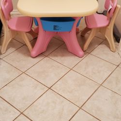 Kids Play Table With 2 Chairs