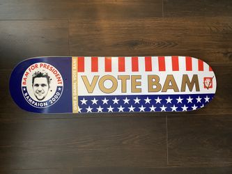 Rare Vote For Bam Margera Element Skateboard Deck