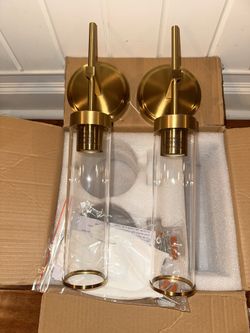 Modern Wall Sconce Light Fixtures with Clear Glass