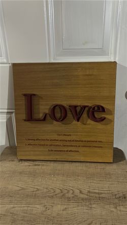 Wooden Love Definition Wall Sign