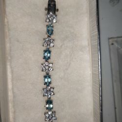 Sterling Silver Ladies Flower Bracelet