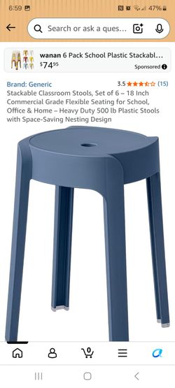 Set of 6 stools heavy duty grant for Food Stands actual color in pictures new in box pick up in pomona $70