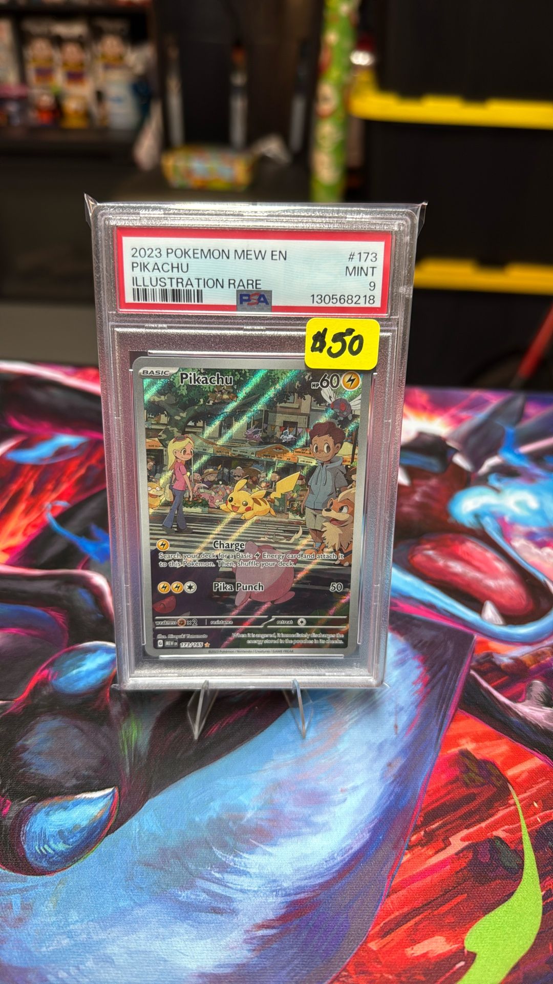 PSA 9 2023 POKEMON MEW EN PIKACHU ILLUSTRATION RARE