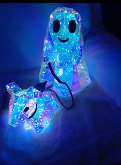Christian Siriano LED Light Up Ghost Walking Ghost Dog Halloween 