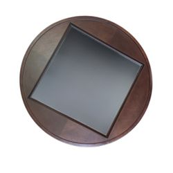 Round Wood & Glass Coffee Table