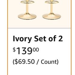 Ivory Swivel Bar Stool Chairs