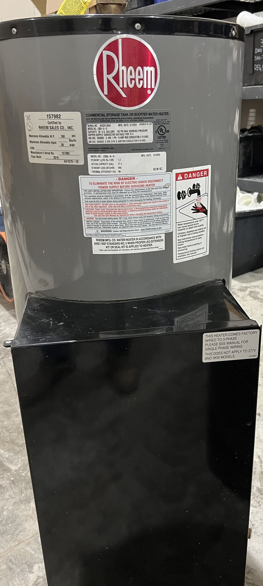 4 Commercial Grade Water Heaters ( Rheem) for Sale in Carrollton, TX OfferUp