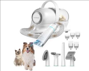 Neakasa P1 Pro Pet Grooming Vacuum Suction 99% Pet Hair, Dog Grooming Kit with 5 Professional Grooming Shedding Tools for Dogs Cats and Other Animals